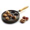 Norpro Deluxe Cast Iron Aebleskiver Stuffed Pancake Pan with Wood Handle
